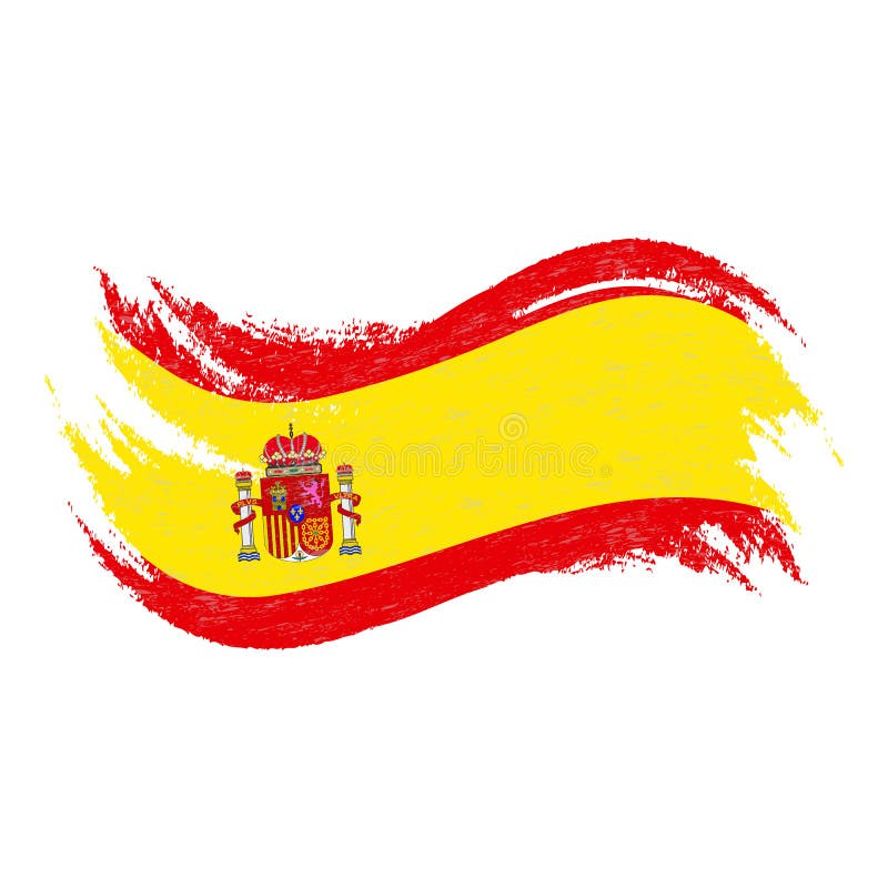 National Flag Of Spain, Designed Using Brush Strokes,Isolated On A White Background. Vector Illustration. Use For Brochures, Printed Materials, Logos, Independence Day. Flag malta vector vectors