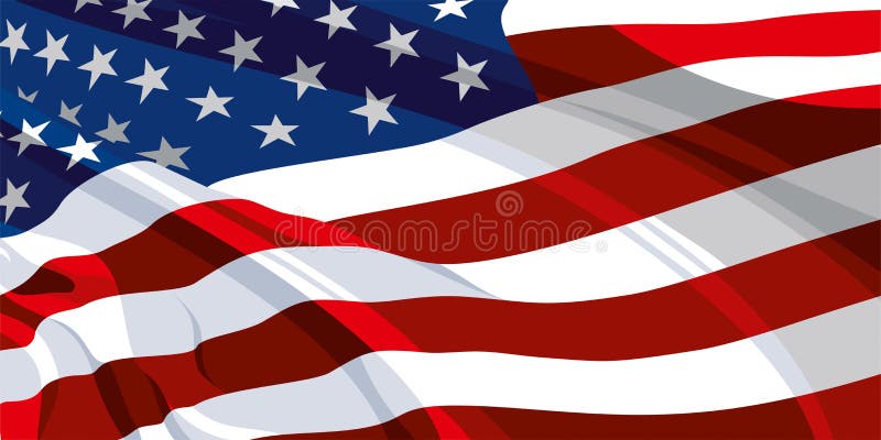 The national flag of the USA vector illustration
