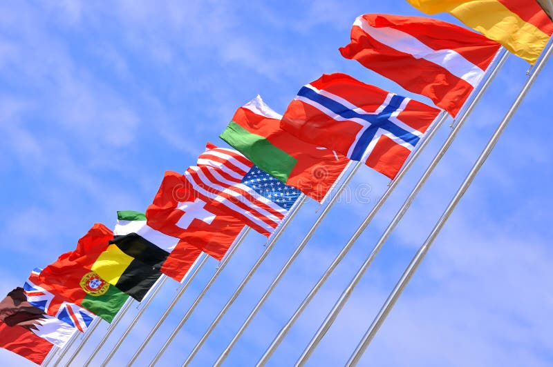 National flags of different country