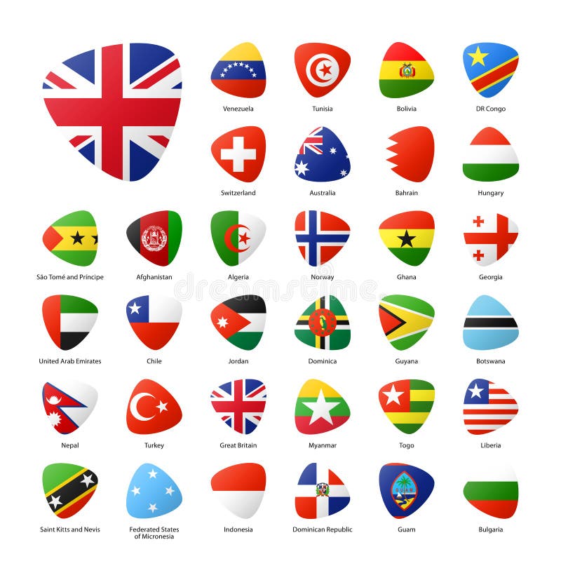 National Flags of Different Countries Stock Vector Illustration of