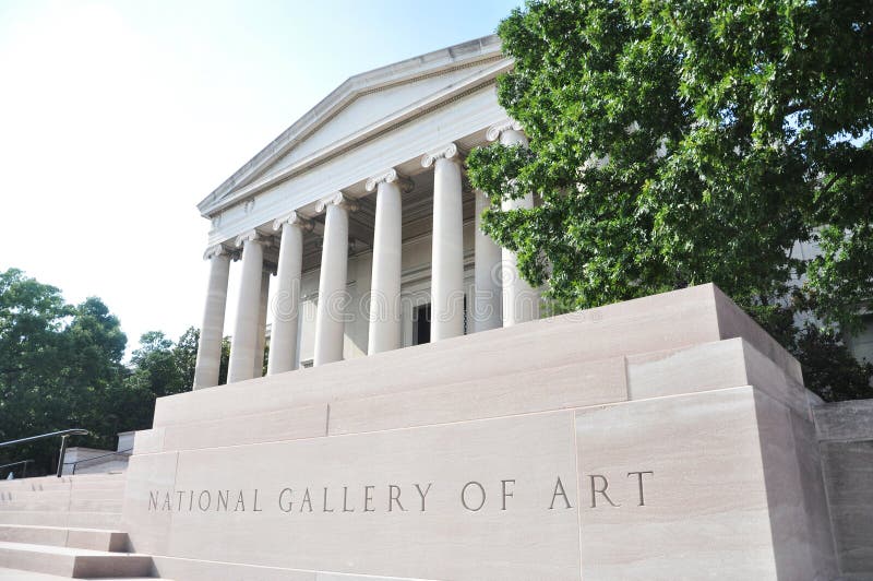 National Gallery van Kunst in Washington DC stock fotografie National Gallery van Kunst in Washington DC stock fotografie