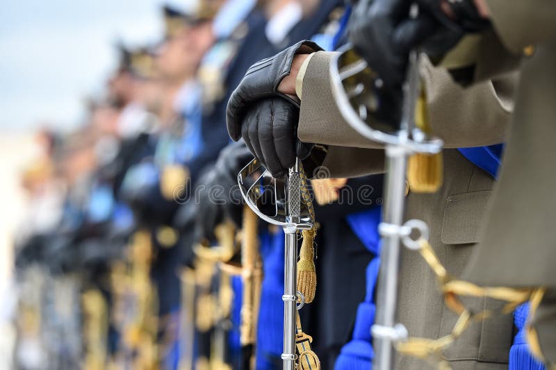 National guard of honor during a military ceremony