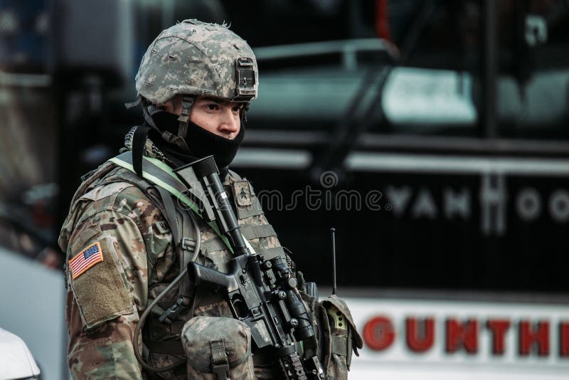 National Guard Troops in Washington DC guarding the Nation`s Capitol following the Insurrection on January 6 and leading up to the inauguration of President Joe Biden and Vice President Kamala Harris