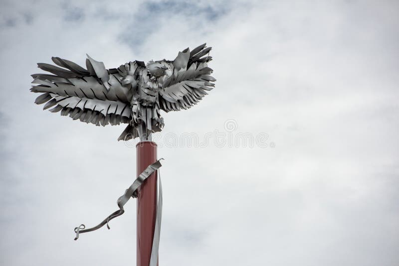 Iron eagle on the balcony stock photo. Image of characters 118722534