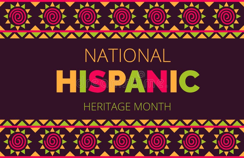 National Hispanic Heritage Month gefeiert vom 15. September bis 15. Oktober USA Latino-Amerikanischer Ziervektor stock abbildung National Hispanic Heritage Month gefeiert vom 15. September bis 15. Oktober USA Latino-Amerikanischer Ziervektor stock abbildung