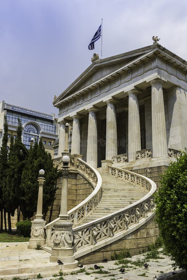 National Library of Greece stock photo. Image of academy 116804544