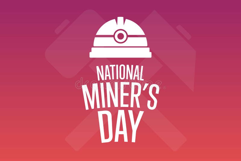 National Miners Day. December 6. Holiday Concept Stock Illustration
