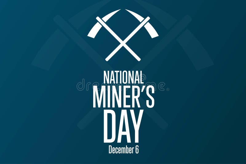 National Miners Day. December 6. Holiday Concept Stock Illustration