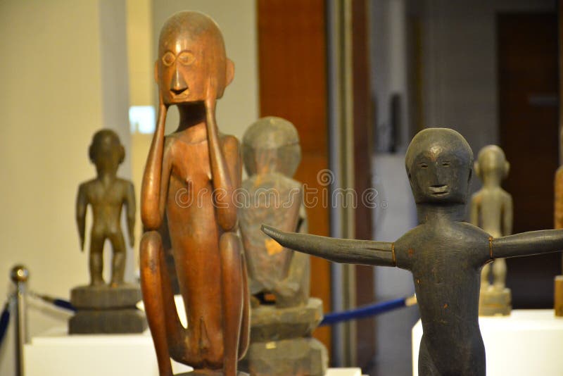 National museum of Anthropology bulul carved wooden figure in Manila, Philippines