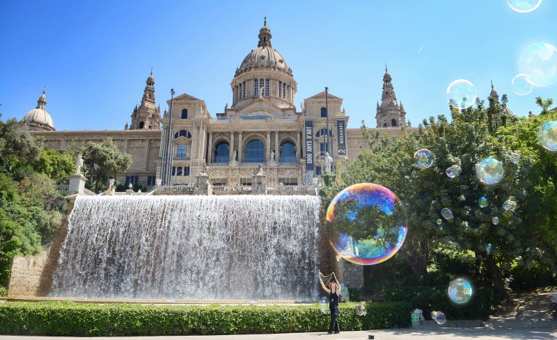 National Museum in Barcelona,Placa De Espanya,Spain,Museu Nacional d'Art de Catalunya royalty free stock images National Museum in Barcelona,Placa De Espanya,Spain,Museu Nacional d'Art de Catalunya royalty free stock images