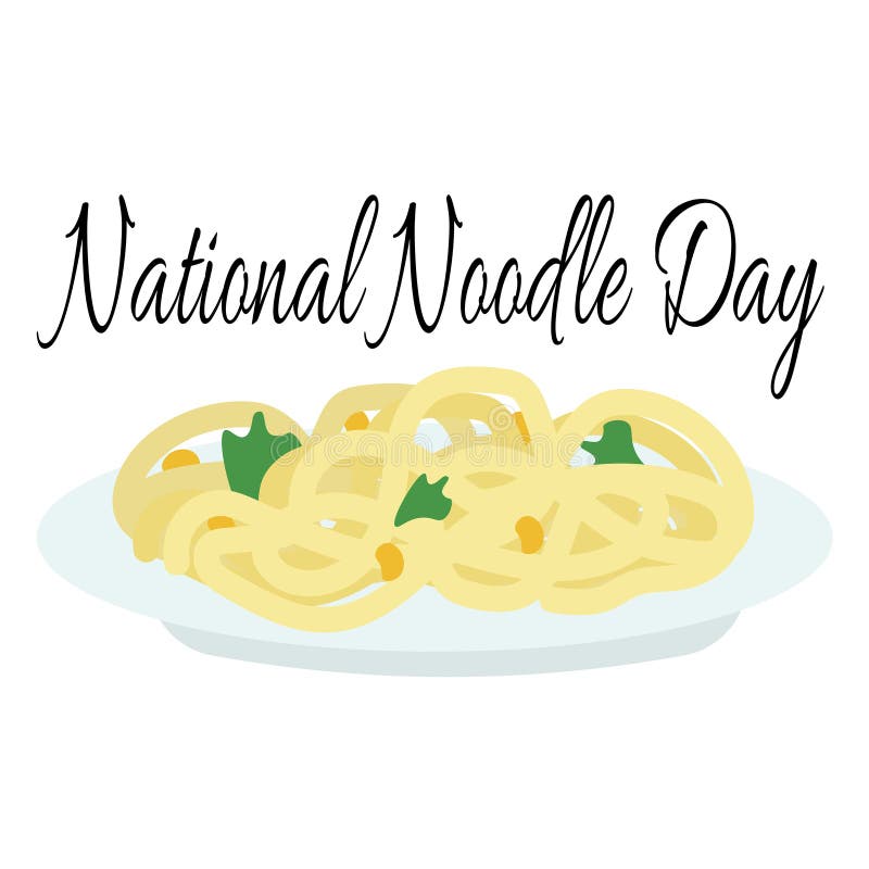 National Noodle Day Design Template Good for Celebration Usage. Stock ...