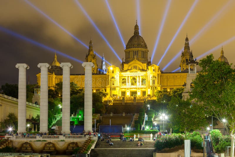 Palau Nacional De Montjuic In Barcelona, Spain Stock Image 