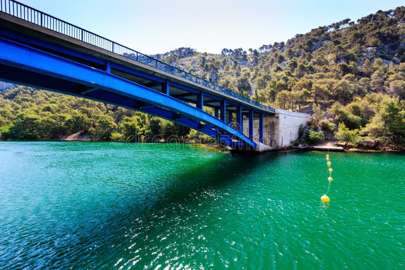 National Park Krka and Blue Bridge over River