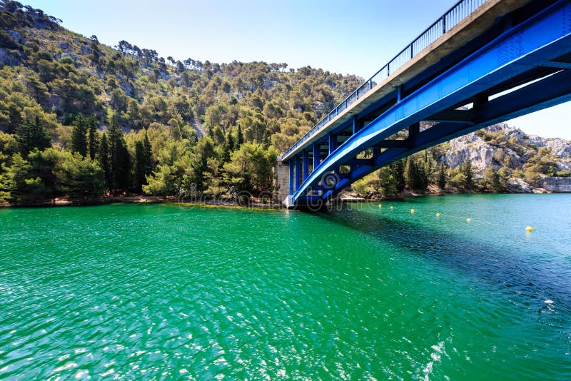 National Park Krka and Blue Bridge over River