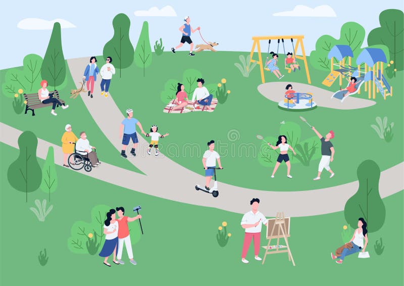 Park Visitors Stock Illustrations – 373 Park Visitors Stock Illustrations, Vectors &amp; Clipart - Dreamstime