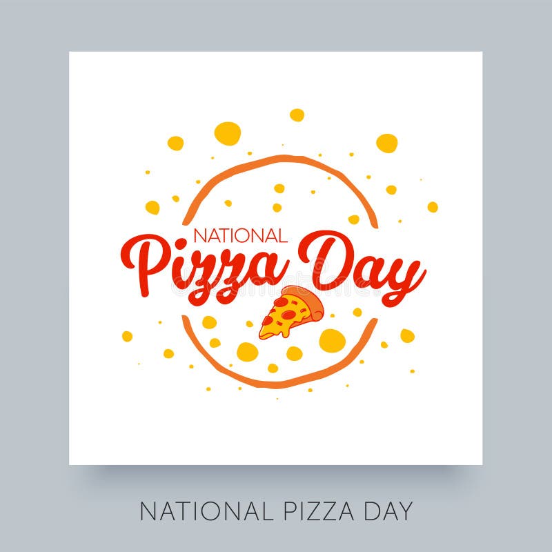 National Pizza Day. February 9 Holiday. Vector Design Template Concept