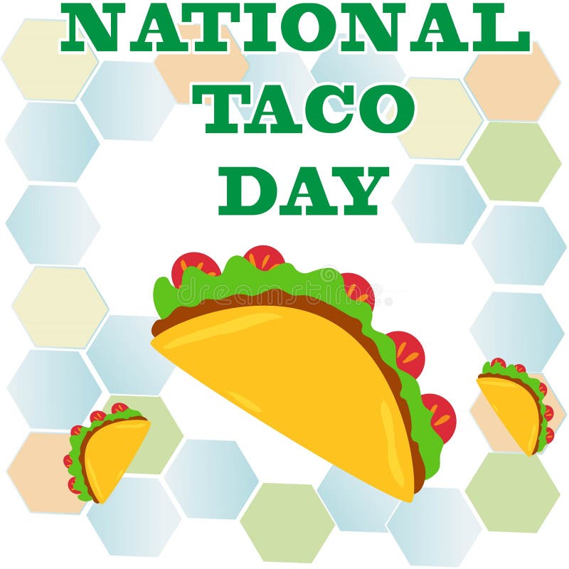 National Taco Day Celebration Cafe Poster Design Stock 