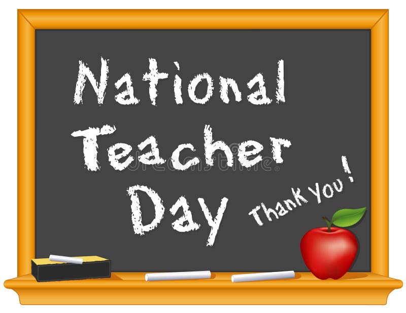 National Teacher Day, Thank You! Stock Vector Illustration of drawing