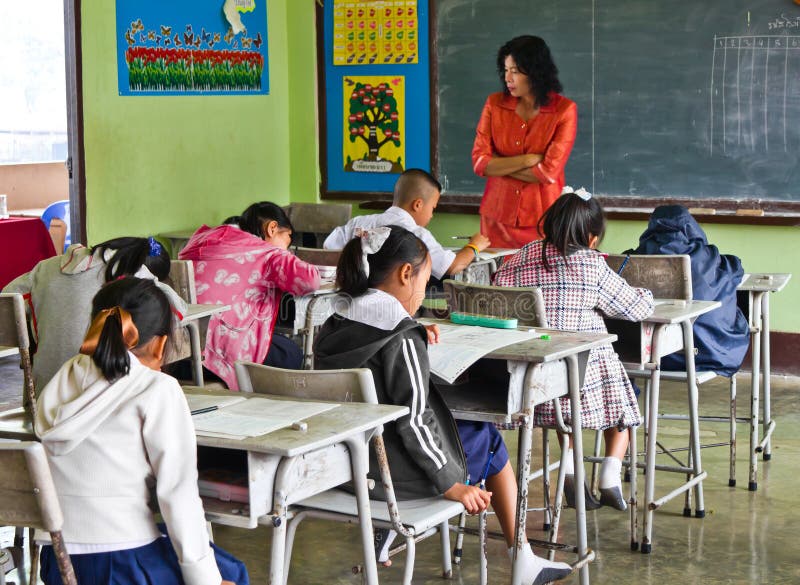 The national test of students in grade 3 royalty free stock images