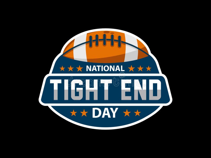 National Tight End Day Football Stock Vector Illustration of game
