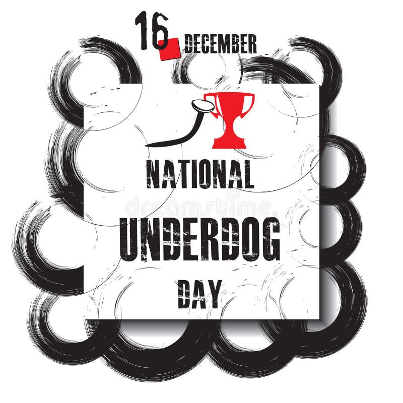 National Underdog Day stock vector. Illustration of international
