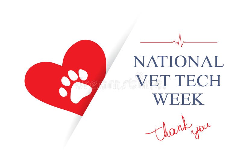 National Vet Tech Week Medical Concept. Vet Tech Appreciation Week Annual Event. Stock Vector