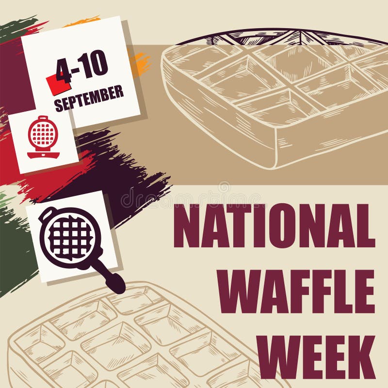 National Waffle Week stock vector. Illustration of world 255244296