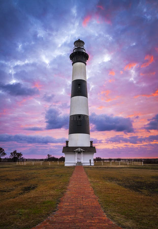 Nationale de Kust Buitenbanken NC van Bodie Island Lighthouse Cape Hatteras stock afbeelding Nationale de Kust Buitenbanken NC van Bodie Island Lighthouse Cape Hatteras stock afbeelding