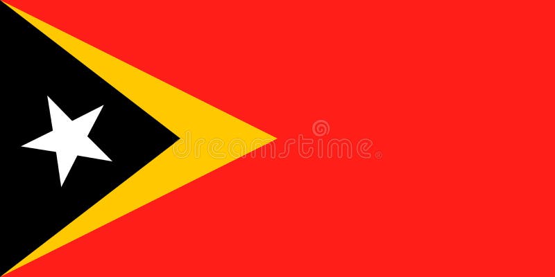 Nationale Vlag de Oost- van Timor Vector illustratie Dili stock illustratie Nationale Vlag de Oost- van Timor Vector illustratie Dili stock illustratie
