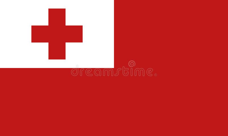 Nationale vlag Tonga royalty-vrije illustratie Nationale vlag Tonga royalty-vrije illustratie