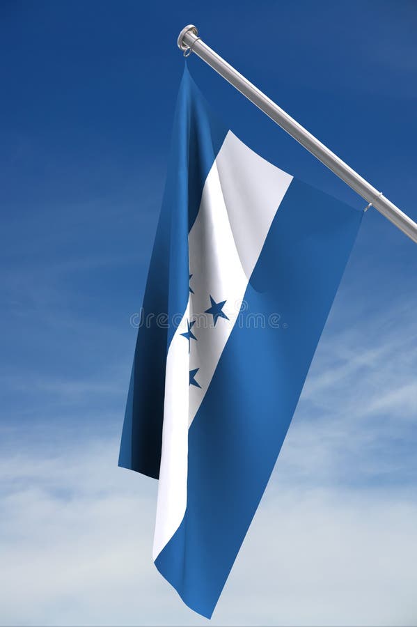 Nationale vlag van Honduras vector illustratie