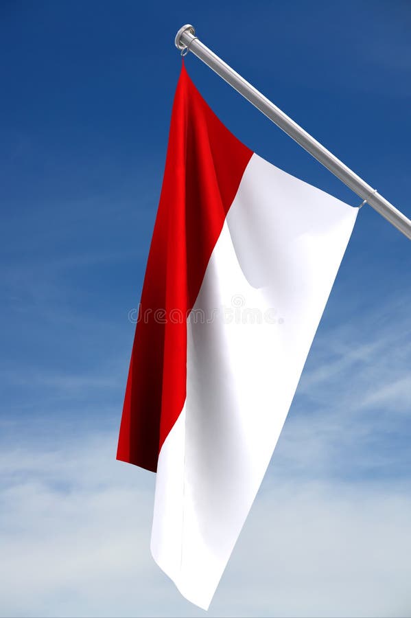 Nationale vlag van Indonesië royalty-vrije illustratie