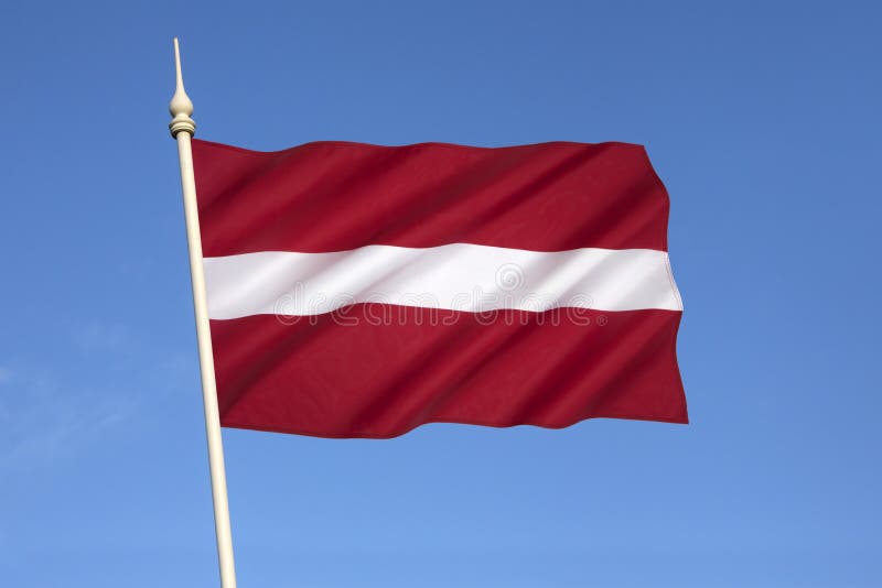 Nationale vlag van Letland - Baltische Staten stock foto Nationale vlag van Letland - Baltische Staten stock foto