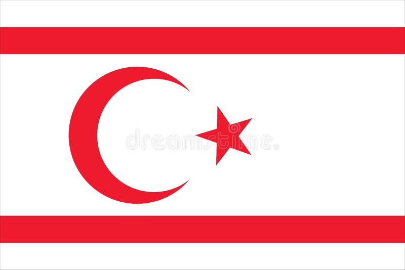 Nationale vlag van Noord-Cyprus royalty-vrije illustratie
