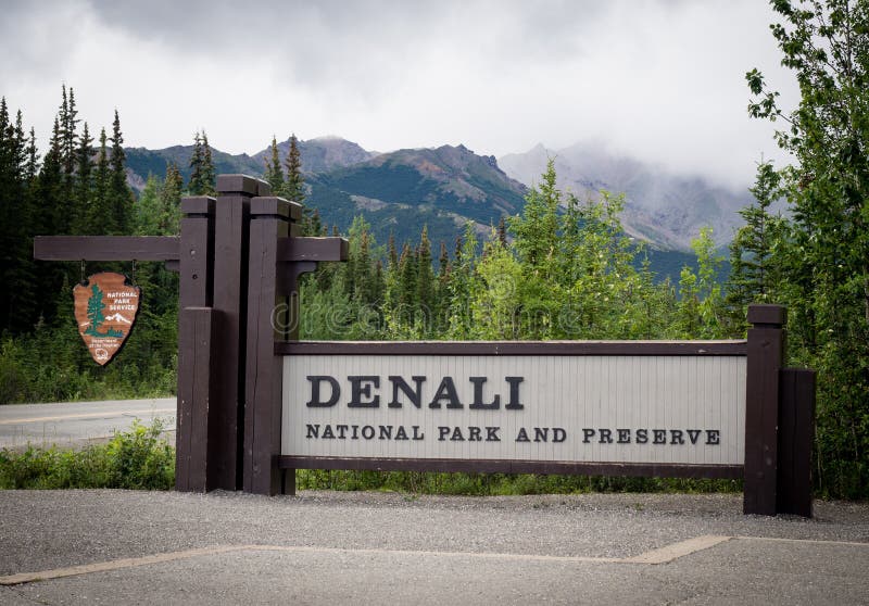 Nationalparkzeichen Denali lizenzfreies stockbild Nationalparkzeichen Denali lizenzfreies stockbild