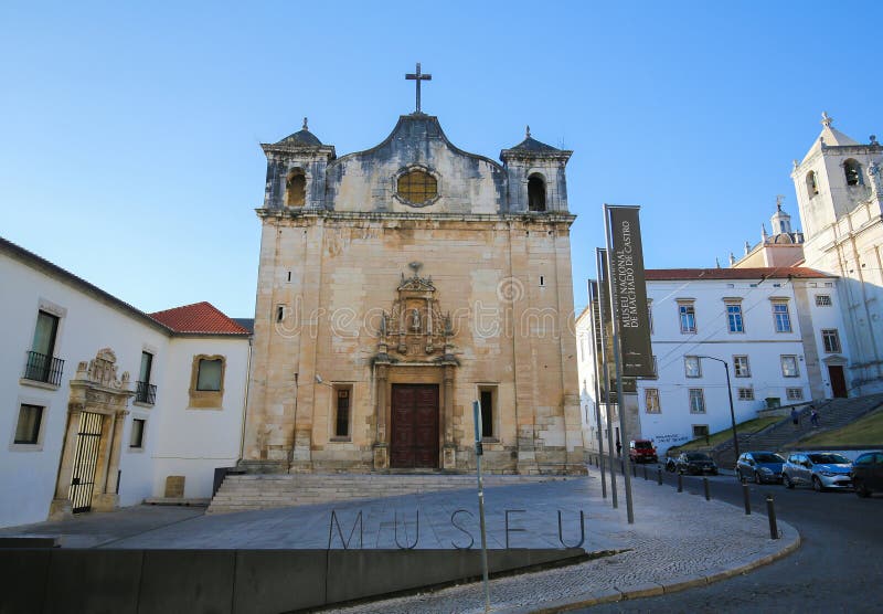 Nationellt museum Machado de Castro i Coimbra, Portugal arkivbild