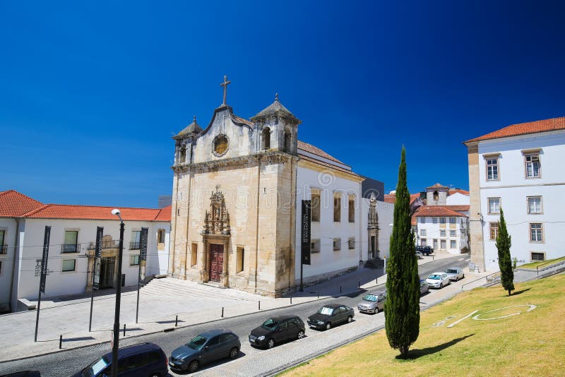 Nationellt museum Machado de Castro i Coimbra, Portugal arkivfoto