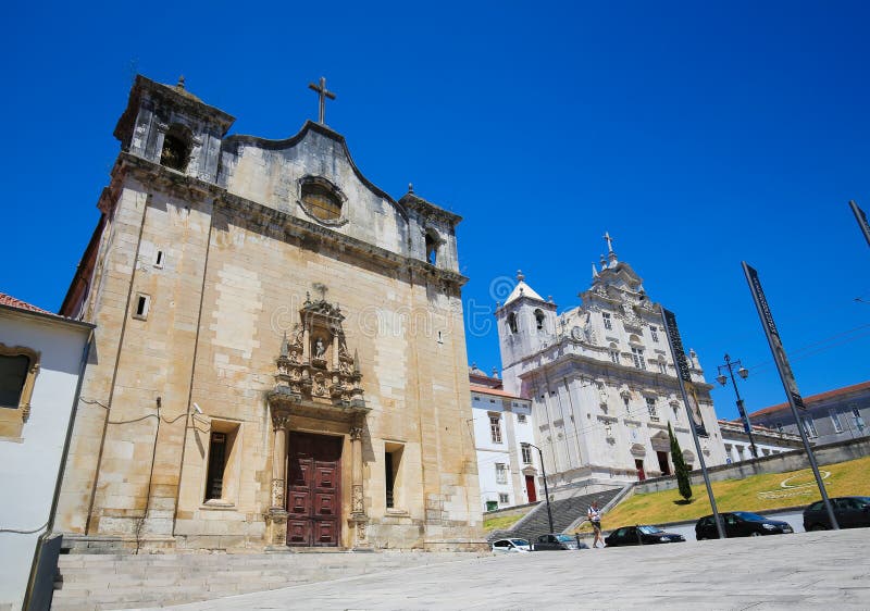 Nationellt museum Machado de Castro i Coimbra, Portugal arkivfoto
