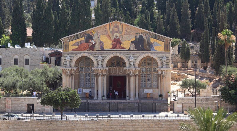 Nationer för kyrka allra, Mount of Olives, Israel fotografering för bildbyråer