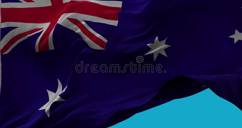 Nationsflagga av Australien som vinkar i vindultrarapiden