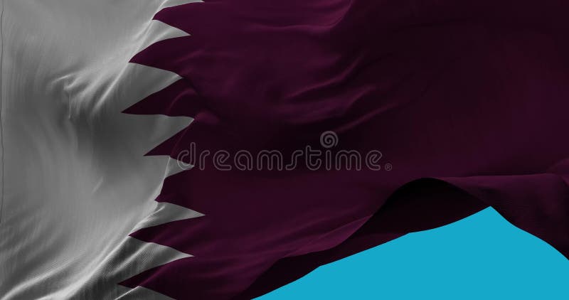 Nationsflagga av Qatar som vinkar i vindultrarapiden