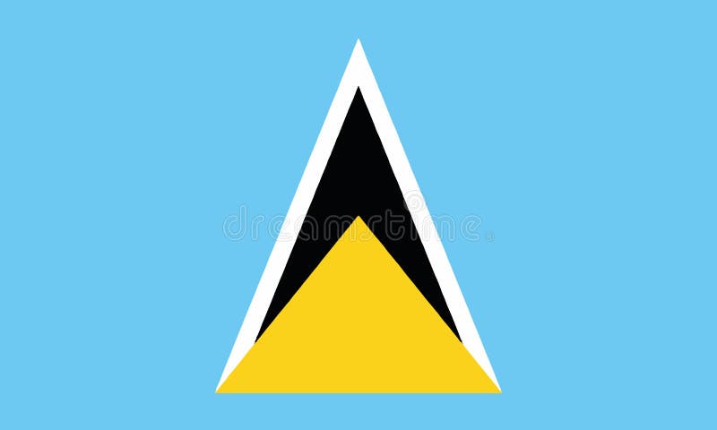 Nationsflagga Saint Lucia vektor illustrationer Nationsflagga Saint Lucia vektor illustrationer