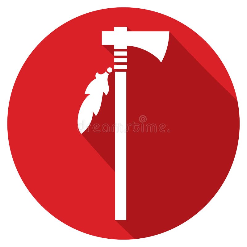 Native american axe flat icon royalty free illustration