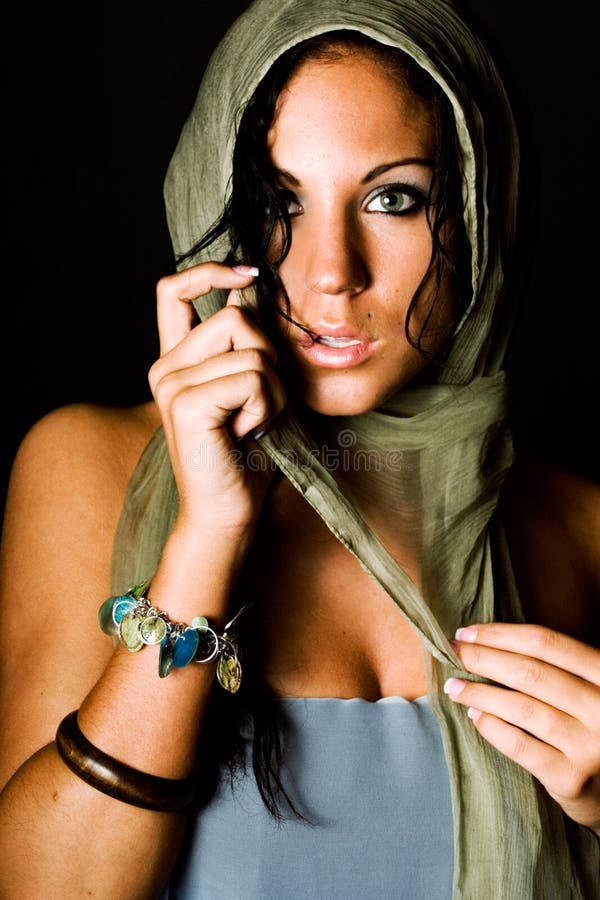 Native american female fashion model royalty free stock photography