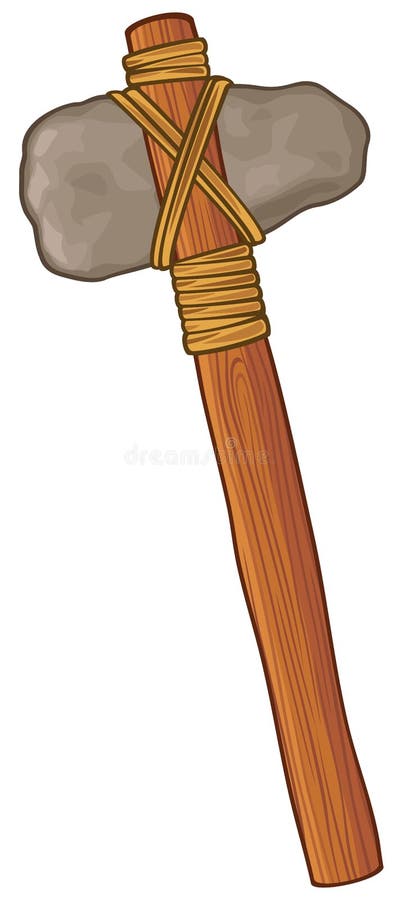 Prahistoric axe vector illustration