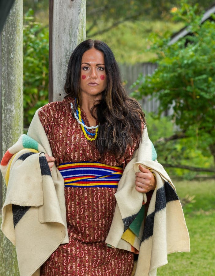 Native American Woman of the Late 1700s Stock Image - Image of creating ...