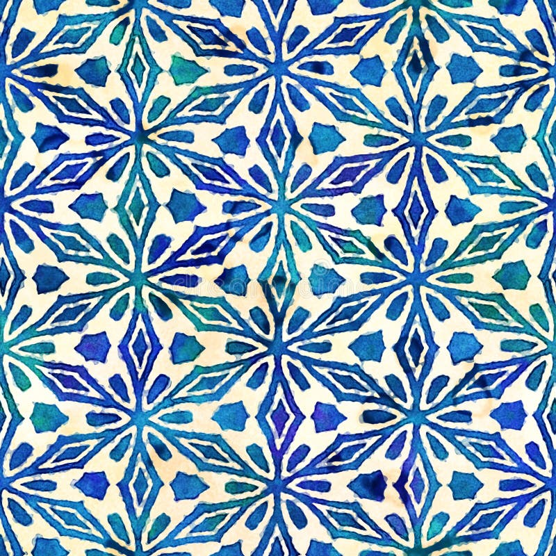 Native batik seamless watercolor artistic boho style colorful square pattern. Native batik watercolor artistic blue and white pattern with flowers or snowflakes stock photos Native batik seamless watercolor artistic boho style colorful square pattern. Native batik watercolor artistic blue and white pattern with flowers or snowflakes stock photos