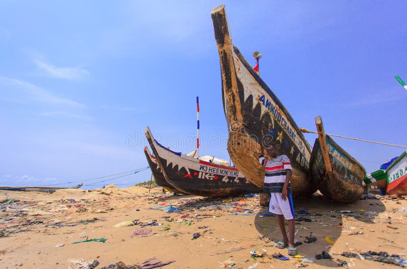 Native Ghanaian style boat