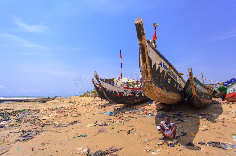 Native Ghanaian style boat