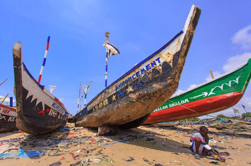 Native Ghanaian style boat